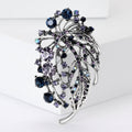 Alloy Rhinestone Hollow Leaf Brooch For Sweaters Coats And Suits view 2