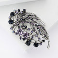 Alloy Rhinestone Hollow Leaf Brooch For Sweaters Coats And Suits view 3