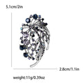 Alloy Rhinestone Hollow Leaf Brooch For Sweaters Coats And Suits view 6
