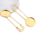 18mm 20mm 25mm Multicolor Safety Pin Cabochon Tray, 5-6g DIY Jewelry Setting Base Accessory view 4