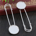 18mm 20mm 25mm Multicolor Safety Pin Cabochon Tray, 5-6g DIY Jewelry Setting Base Accessory view 3