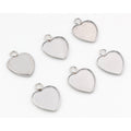 12mm Inner Diameter 0.5g 304 Stainless Steel Heart Cabochon Tray For DIY Jewelry Settings view 2