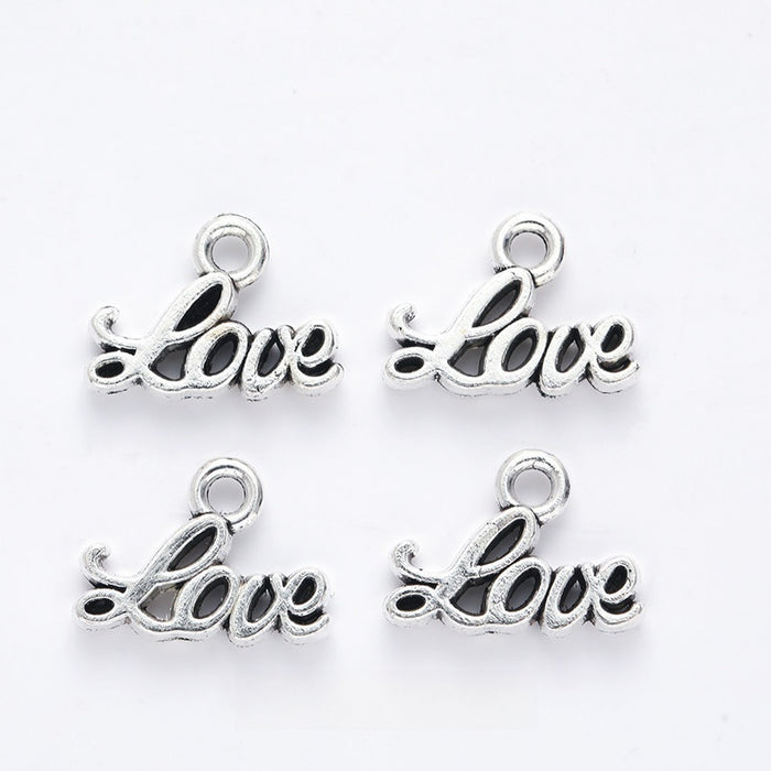 Antique Silver Zinc Alloy Letter A-Z Charm Pendant No.166062 for DIY Necklace Bracelet Jewelry Making