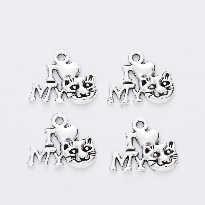 Antique Silver Zinc Alloy Letter A-Z Charm Pendant for DIY Necklace Bracelet Jewelry Making