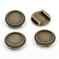 18mm Inner Diameter Alloy Cabochon Pendant Tray Bracelet Base For DIY Jewelry Accessories view 4