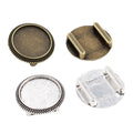 18mm Inner Diameter Alloy Cabochon Pendant Tray Bracelet Base For DIY Jewelry Accessories view 5