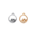 Zinc Alloy Wave Circle Charm Pendant for DIY Necklace Bracelet Jewelry Making view 4