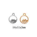 Zinc Alloy Wave Circle Charm Pendant for DIY Necklace Bracelet Jewelry Making view 1