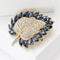Alloy Rhinestone Flame Maple Leaf Brooch For Cardigans view 3