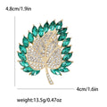 Alloy Rhinestone Flame Maple Leaf Brooch For Cardigans view 6