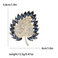 Alloy Rhinestone Flame Maple Leaf Brooch For Cardigans view 4