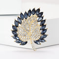 Alloy Rhinestone Flame Maple Leaf Brooch For Cardigans view 2