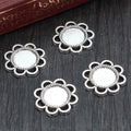 8mm Inner Diameter Flower Shape Alloy Cabochon Tray Settings For DIY Bracelet Pendant Jewelry view 2