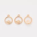 Zinc Alloy Mountain Circle Charm Pendant for DIY Necklace Bracelet Jewelry Making view 3