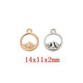 Zinc Alloy Mountain Circle Charm Pendant for DIY Necklace Bracelet Jewelry Making view 1