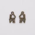 Zinc Alloy I Love Word Charm Pendant for DIY Necklace Bracelet Jewelry Making view 2