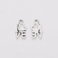 Zinc Alloy I Love Word Charm Pendant for DIY Necklace Bracelet Jewelry Making view 3
