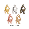 Zinc Alloy I Love Word Charm Pendant for DIY Necklace Bracelet Jewelry Making view 1