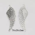 Antique Silver Zinc Alloy Wing Charm Pendant No.511470 for DIY Necklace Bracelet Jewelry Making view 1