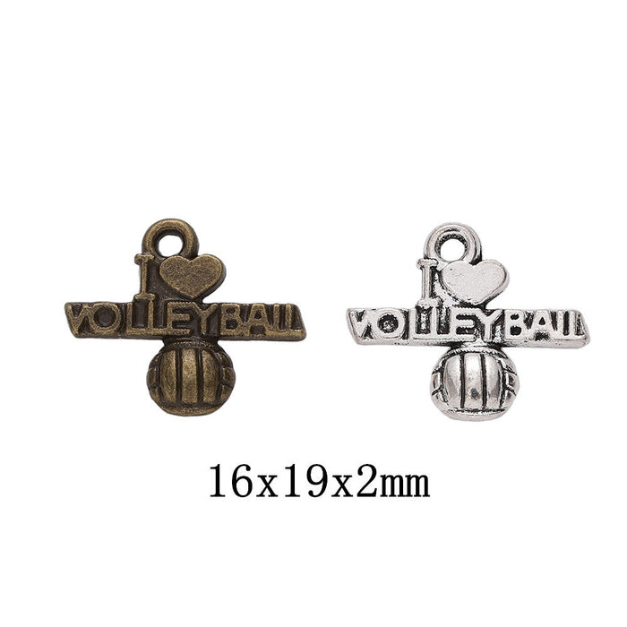 Zinc Alloy Letter Charm Pendant No.926227 for DIY Necklace Bracelet Jewelry Making