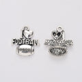 Zinc Alloy Letter Charm Pendant for DIY Necklace Bracelet Jewelry Making view 3