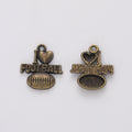 Zinc Alloy Letter Charm Pendant for DIY Necklace Bracelet Jewelry Making view 2