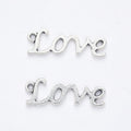 Zinc Alloy LOVE Word Charm Pendant for DIY Necklace Bracelet Jewelry Making view 3