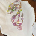 Colorful Glass Flower Square Bead Clavicle Necklace For Women Sweet Fresh Style view 4