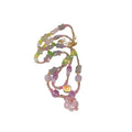 Colorful Glass Flower Square Bead Clavicle Necklace For Women Sweet Fresh Style view 5