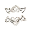 Zinc Alloy Winged Heart Charm Pendant for DIY Necklace Bracelet Jewelry Making view 2