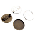20mm Inner Diameter Brooch Pendant Tray Base 2g DIY Jewelry Cabochon Setting Accessory view 5