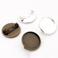 20mm Inner Diameter Brooch Pendant Tray Base 2g DIY Jewelry Cabochon Setting Accessory view 1