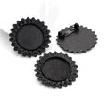 20mm Inner Diameter 6g Alloy Flower Brooch Tray Setting Base For DIY Jewelry Accessories view 2