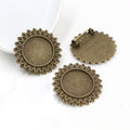 20mm Inner Diameter 6g Alloy Flower Brooch Tray Setting Base For DIY Jewelry Accessories view 4