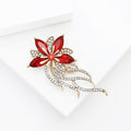 Vintage Violet Rhinestone Flower Brooch Pin For Elegant Dress Wear view 3