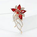 Vintage Violet Rhinestone Flower Brooch Pin For Elegant Dress Wear view 2