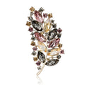 Alloy Rhinestone Leaf Brooch For Women's Suits And Clothing view 5