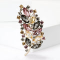 Alloy Rhinestone Leaf Brooch For Women's Suits And Clothing view 2