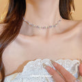 Fresh Pastoral Stainless Steel Rice Bead Flower Necklace Bracelet Ring Jewelry Set view 4