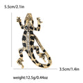 Alloy Enamel Rhinestone Lizard Brooch Pin For Womens Apparel view 4