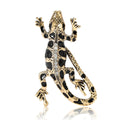 Alloy Enamel Rhinestone Lizard Brooch Pin For Womens Apparel view 5