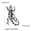 Alloy Enamel Rhinestone Lizard Brooch Pin For Womens Apparel view 6