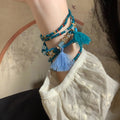 Bohemian Multi Layer Glass Seed Bead Bracelet For Women Retro Ethnic Geometric Circle Jewelry view 2