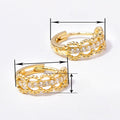 Light Luxury Zircon Hoop Earrings With Small Beads And Hollow Design, 2024 Trendy Earrings For Women view 4