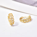 Light Luxury Zircon Hoop Earrings With Small Beads And Hollow Design, 2024 Trendy Earrings For Women view 1