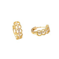 Light Luxury Zircon Hoop Earrings With Small Beads And Hollow Design, 2024 Trendy Earrings For Women view 5