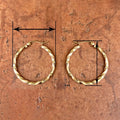 Fashion Metallic Twisted Large Hoop Earrings Hong Kong Style Retro 80s Women's Ear Hoops view 4