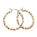 Fashion Metallic Twisted Large Hoop Earrings Hong Kong Style Retro 80s Women's Ear Hoops view 5
