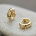 Minimalist Daily Commute Hoop Earrings For Women With Zircon Accent Niche Ear Cuff Design view 1