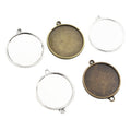 25mm 4g Silver Zinc Alloy Charm Pendant for DIY Necklace Bracelet Jewelry Making view 5